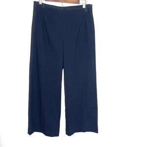 LOFT Ann Taylor women's 8 black dress pants trousers slacks ankle wide legged